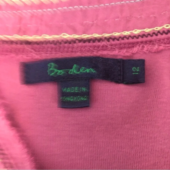 5/$25 Boden T-shirt 12 Pink Embellished Unique Stitching Raw Hem Short Sleeve - Picture 7 of 8